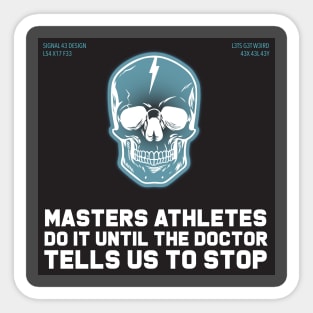 Master Athletes Skull Fx (Black Background) Sticker